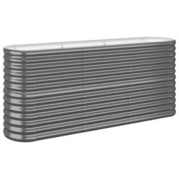 Walplus Garden Raised Bed Galvanised Steel 152X40X68 Cm Anthracite - thumbnail 2