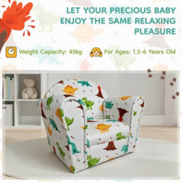 Kidsaw Kids Mini Chair Sofa Dinosaur Grey - thumbnail 3