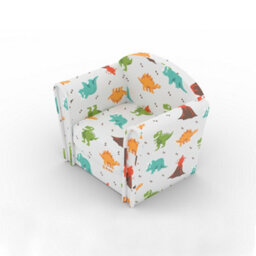 Kidsaw Kids Mini Chair Sofa Dinosaur Grey - thumbnail 5