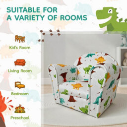 Kidsaw Kids Mini Chair Sofa Dinosaur Grey - thumbnail 2