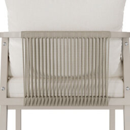 Abrihome Beige 6-Seater Garden Dining Set With Galvanised Iron Frame, Woven Rope Chairs & Plastic Wood Table - thumbnail 9