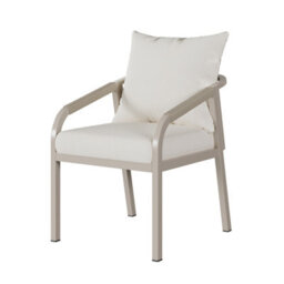 Abrihome Beige 6-Seater Garden Dining Set With Galvanised Iron Frame, Woven Rope Chairs & Plastic Wood Table - thumbnail 8