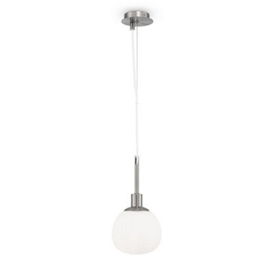 Luminosa Lighting Luminosa Erich Globe Ceiling Pendant Lamp Nickel, 1 Light, E14 - image 1