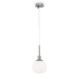Luminosa Lighting Luminosa Erich Globe Ceiling Pendant Lamp Nickel, 1 Light, E14 - thumbnail 1