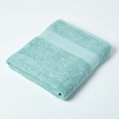 Homescapes Turkish Cotton Bath Sheet, Mint Green