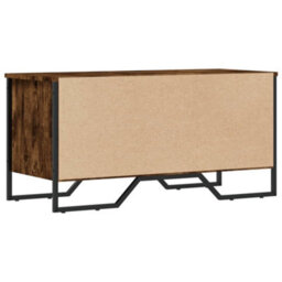 Berkfield Shoe Cabinet Smoked Oak 90X38X45.5 Cm Engineered Wood - thumbnail 6