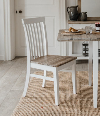 Statement Furniture Florence Highback Wooden Seat Chair - White - image 1