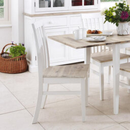 Statement Furniture Florence Highback Wooden Seat Chair - White - thumbnail 2