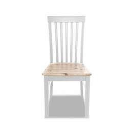 Statement Furniture Florence Highback Wooden Seat Chair - White - thumbnail 4
