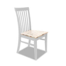 Statement Furniture Florence Highback Wooden Seat Chair - White - thumbnail 5