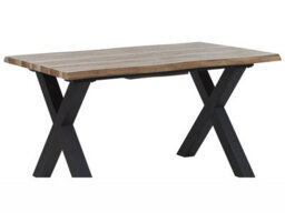 Beliani Extending Dining Table Bronson Dark Brown 140/180 Cm 90 Cm - thumbnail 4