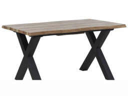 Beliani Extending Dining Table Bronson Dark Brown 140/180 Cm 90 Cm - thumbnail 5