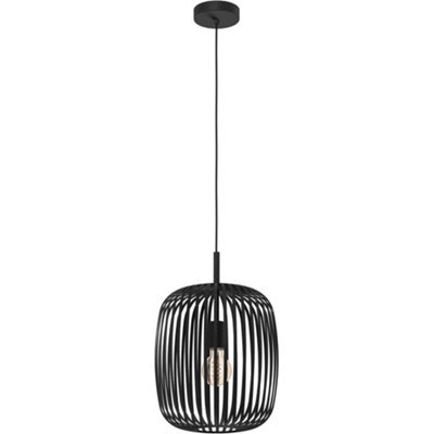 Loops Sleek Black Led Pendant Ceiling Light - Modern Design For Stylish Indoor Spaces - image 1