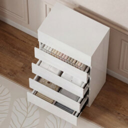 Homcom Bedroom Chest Of Drawers, 5 Drawers Dresser, Drawer Unit, White - thumbnail 8