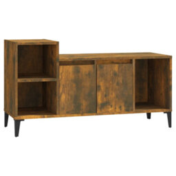 Berkfield Tv Cabinet Smoked Oak 100X35X55 Cm Engineered Wood - thumbnail 2