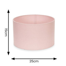 Valuelights Reni Pair Of Blush Fabric Drum Ceiling Lamp Shades (D)25Cm - thumbnail 7