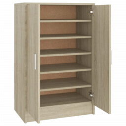 Berkfield Shoe Cabinet Sonoma Oak 60X35X92 Cm Engineered Wood - thumbnail 6