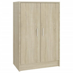 Berkfield Shoe Cabinet Sonoma Oak 60X35X92 Cm Engineered Wood - thumbnail 2