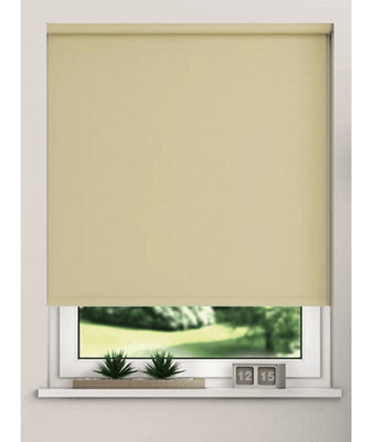 Thermal Blackout Roller Blinds 175Cm Drop X Width 140Cm  Taupe - image 1