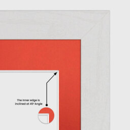 AK Frames 20X14 White Ash Modern Multi Photo Frame With Poppy Red Mount - Holds 2 Apertures (2X) A4 Photos - thumbnail 7