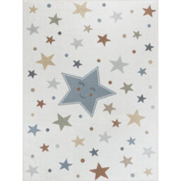 Livabliss Lillian-Kids Beige Blue Orange Green Washable Rug For Children's Rooms 140 X 200 Cm Easy Care, Non Shedding - thumbnail 1