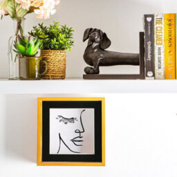 "Nicola Spring 8 X 8"" Deep Photo Frames - Light Wood/black Mount - 3D Deep Box Picture Frame Display Case (6 X 6"" Mount) X5" - thumbnail 5