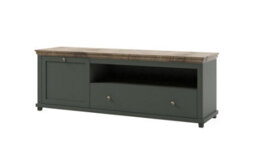 Arte Evora 40 Tv Cabinet W1810mm H610mm D490mm - Green & Oak Lefkas, Sleek Design With Cable Management
