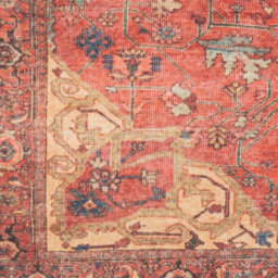 Loomed Gold Coral Distressed Persian Inspired Washable Living Room Area Rug 160Cm X 230Cm - thumbnail 6