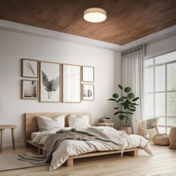 Briloner Mains-Powered Led Taupe Fabric Shade Ceiling Light (Dia)38Cm - thumbnail 5