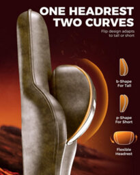 Gtplayer Gaming Chair, Ergonomic Computer Chair With Footrest And Lumbar Support Height Adjustable, Brown - thumbnail 9