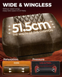 Gtplayer Gaming Chair, Ergonomic Computer Chair With Footrest And Lumbar Support Height Adjustable, Brown - thumbnail 6