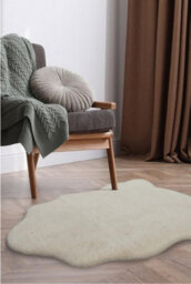 The Rugs Luxury Soft Feel Faux Fur In White - thumbnail 1