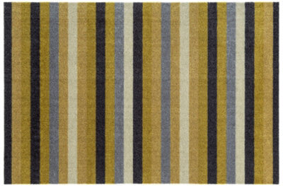 Recylon Yellow Striped Heavy Duty Mat, 75Cm X 50Cm - image 1