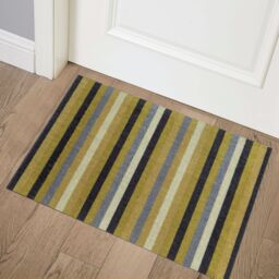 Recylon Yellow Striped Heavy Duty Mat, 75Cm X 50Cm - thumbnail 2