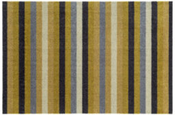 Recylon Yellow Striped Heavy Duty Mat, 75Cm X 50Cm