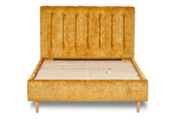 Divan Base Direct Eternal Contemporary Button-Backed Fabric Bed Base Only 6Ft Super King- Pavia Mustard - thumbnail 2