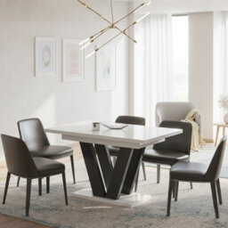 Modern Extendable Dining Table Lara 130 To 210 Cm White Gloss - thumbnail 6
