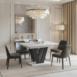 Modern Extendable Dining Table Lara 130 To 210 Cm White Gloss - thumbnail 5