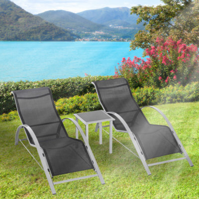 Marco Paul 3 Piece Sun Loungers And Table Set - image 1
