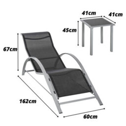 Marco Paul 3 Piece Sun Loungers And Table Set - thumbnail 9