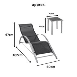 Marco Paul 3 Piece Sun Loungers And Table Set - thumbnail 3