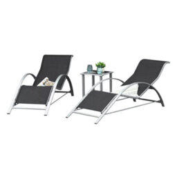 Marco Paul 3 Piece Sun Loungers And Table Set - thumbnail 2