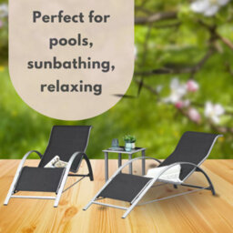 Marco Paul 3 Piece Sun Loungers And Table Set - thumbnail 6