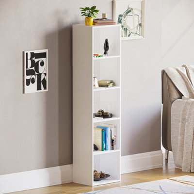 Lassic Vida Designs Oxford White 5 Tier Cube Bookcase Freestanding Shelving Unit (H)1320mm (W)320mm (D)240mm - image 1