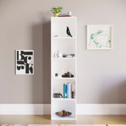 Lassic Vida Designs Oxford White 5 Tier Cube Bookcase Freestanding Shelving Unit (H)1320mm (W)320mm (D)240mm - thumbnail 5