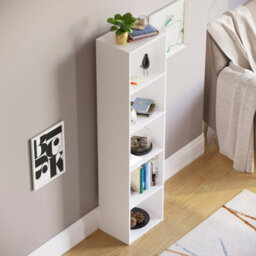 Lassic Vida Designs Oxford White 5 Tier Cube Bookcase Freestanding Shelving Unit (H)1320mm (W)320mm (D)240mm - thumbnail 6