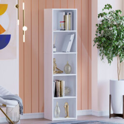 Lassic Vida Designs Oxford White 5 Tier Cube Bookcase Freestanding Shelving Unit (H)1320mm (W)320mm (D)240mm - thumbnail 3