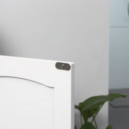 Kleankin Pedestal Under Sink Cabinet, Bathroom Storage Vanity Unit, White - thumbnail 8