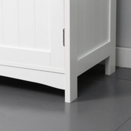 Kleankin Pedestal Under Sink Cabinet, Bathroom Storage Vanity Unit, White - thumbnail 9