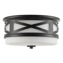 Happy Homewares Vintage Classic Bathroom Flush Ceiling Light Fitting In Matte Black - thumbnail 4